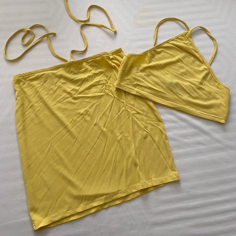 SHEIN crop halter and skirt set - size medium.